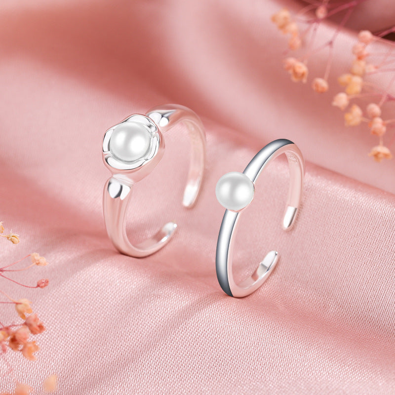 Women's Sterling Silver Pearl Ring
