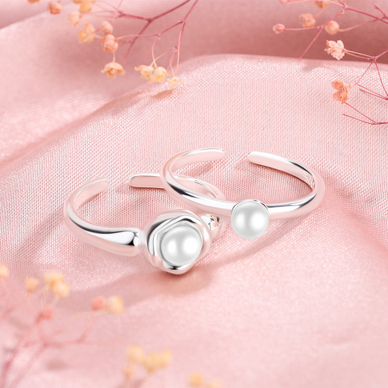 Women's Sterling Silver Pearl Ring
