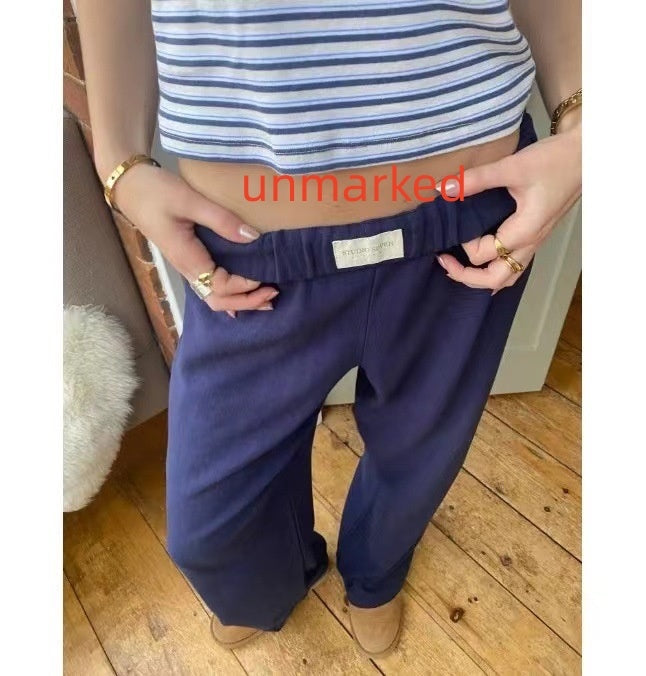 Fashion Casual Striped Trousers Summer Wide Leg Pants Men