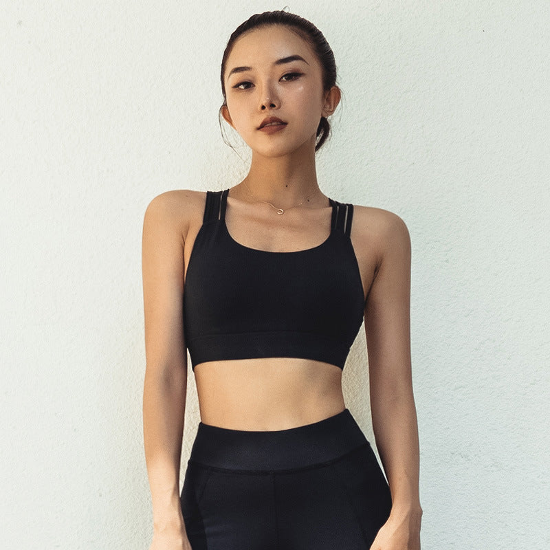 Cross beauty back rimless sports bra