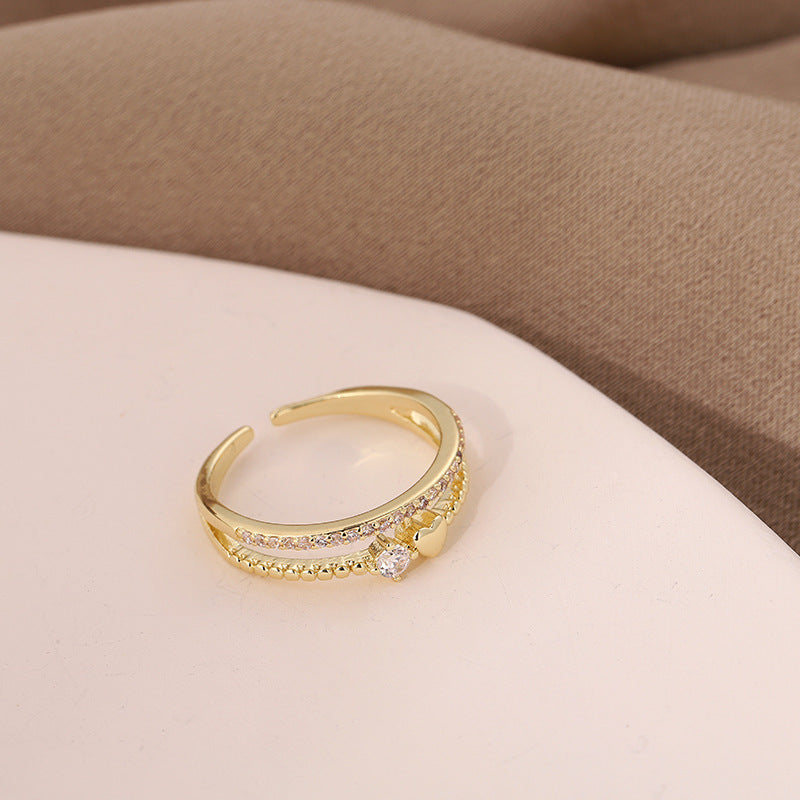 Heart-shaped Fashion Personality Copper Ring