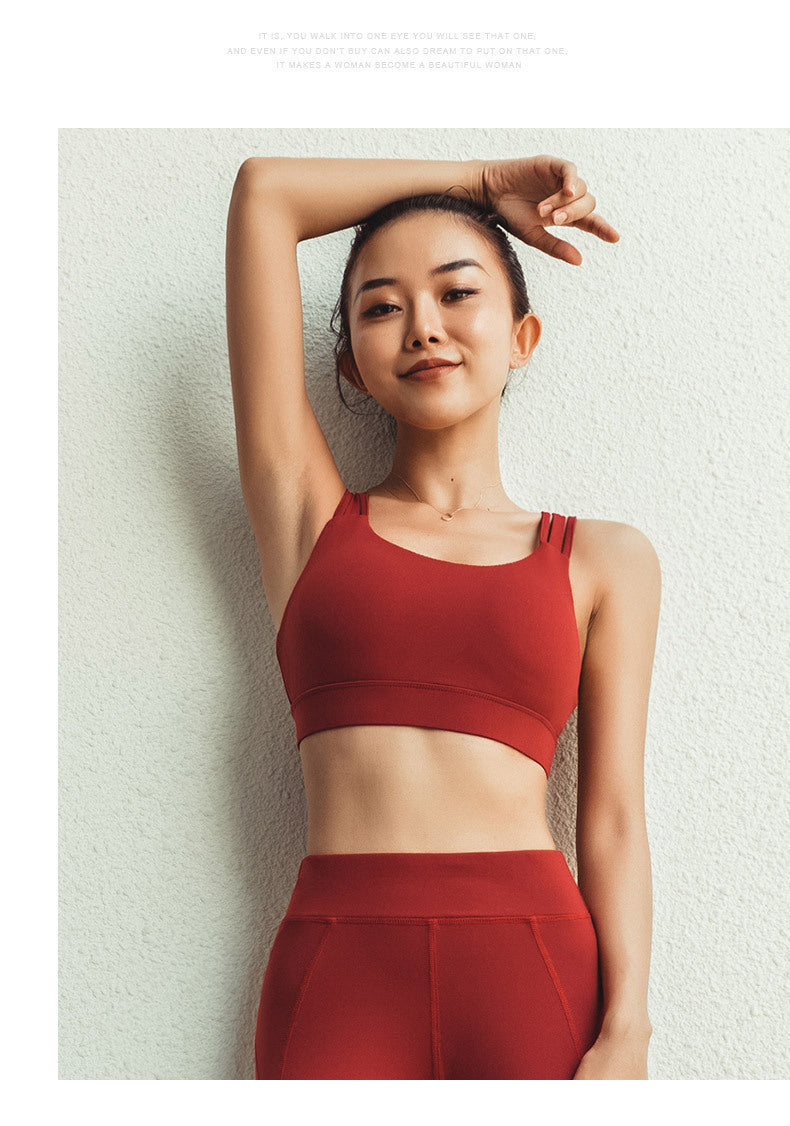 Cross beauty back rimless sports bra