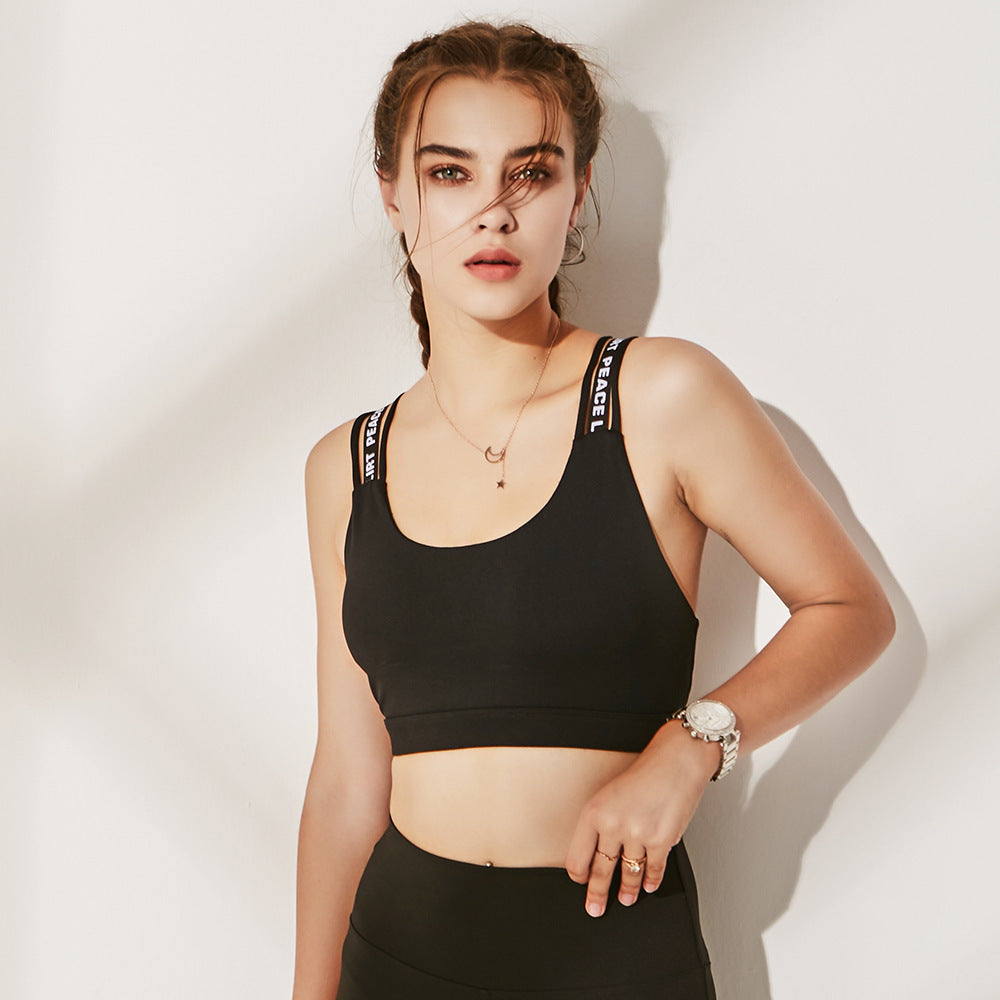 Women's sports bra gathered vest style