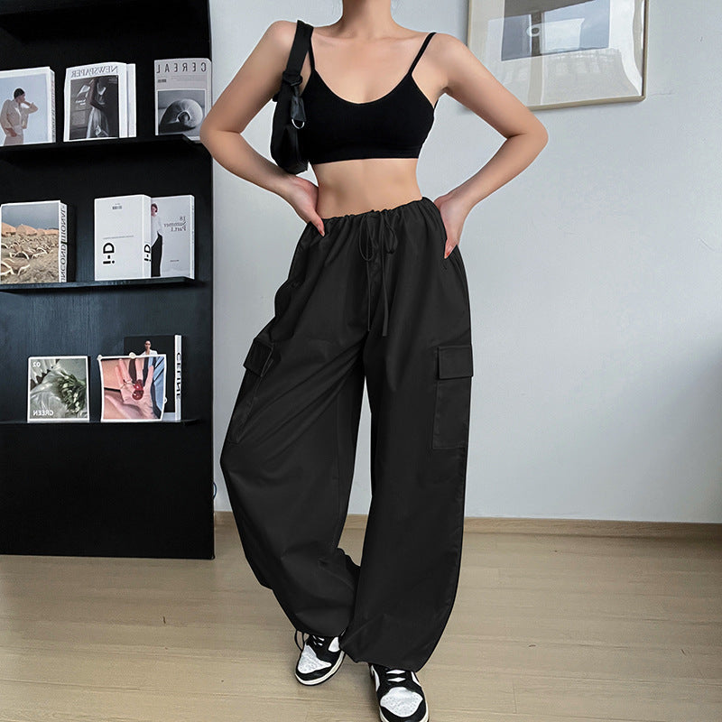 High-waisted Casual Cargo Pants