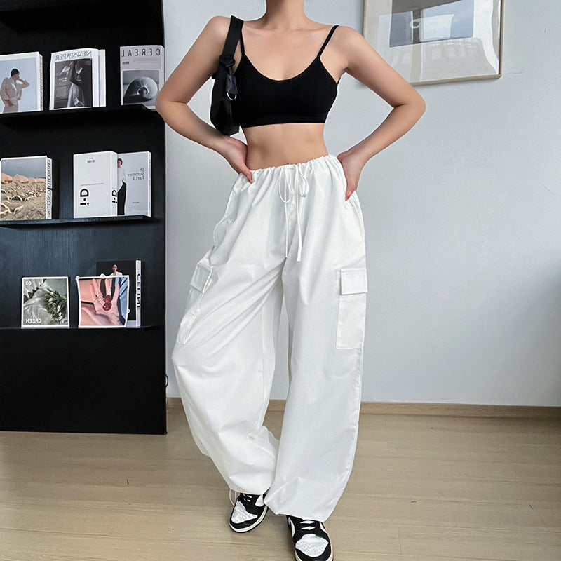 High-waisted Casual Cargo Pants