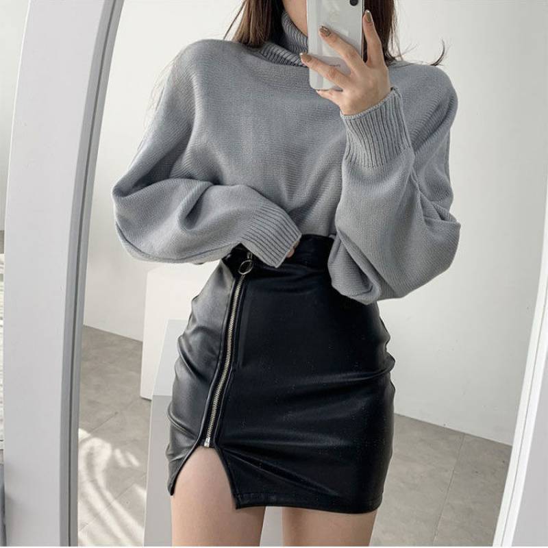 High Waist Sexy Tight Skirt Split Ends