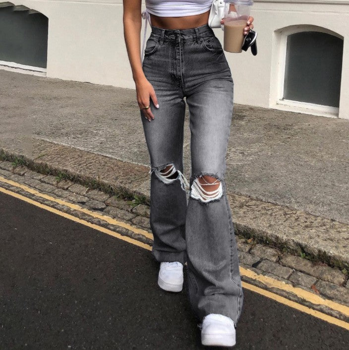 Women's Popular High Waist Wide Leg Jeans