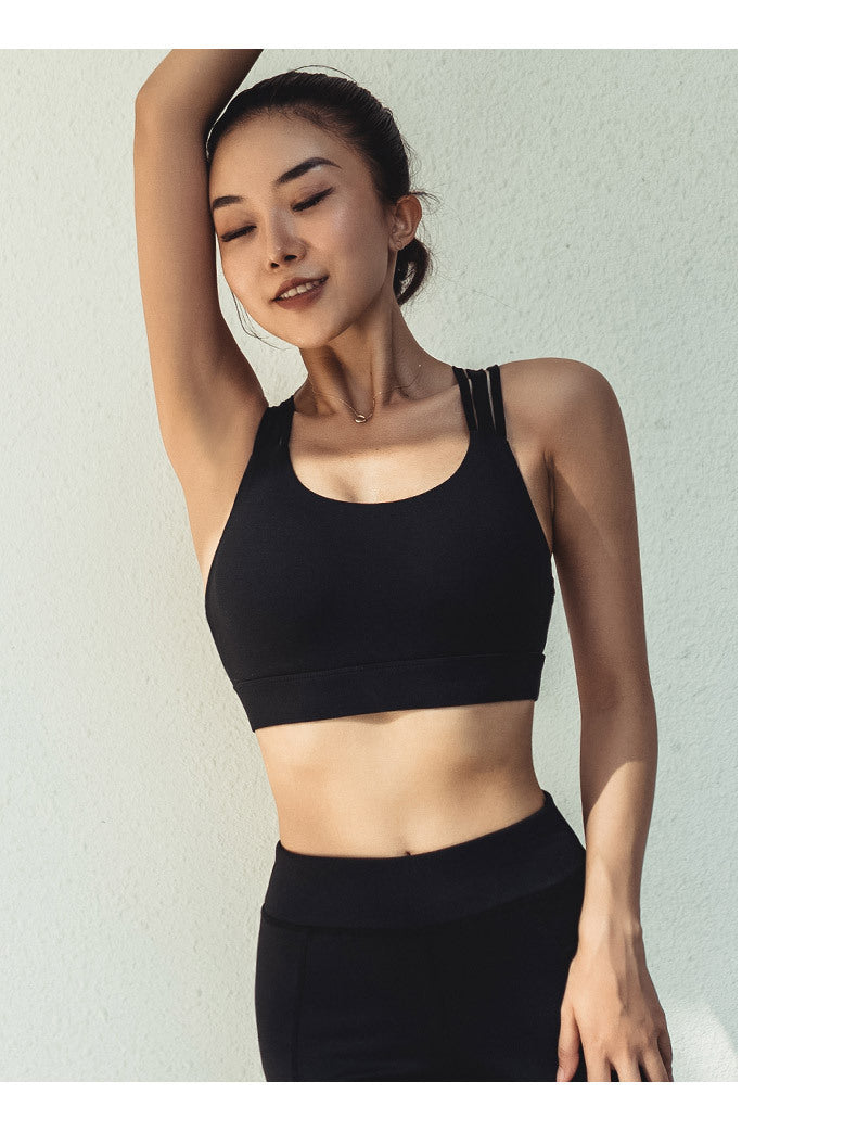 Cross beauty back rimless sports bra