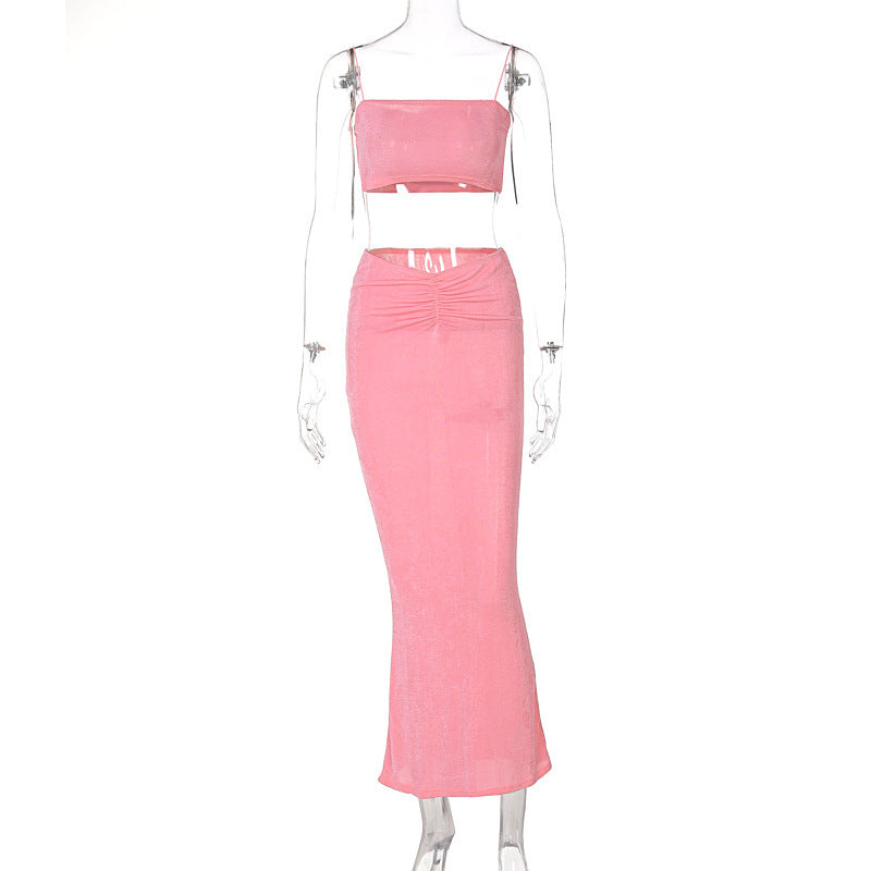 Solid Color Sling Chest Wrap Suit
