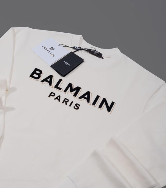 Balmain White & Black Sweatshirt