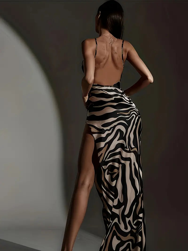 Chic Zebra Design Dress