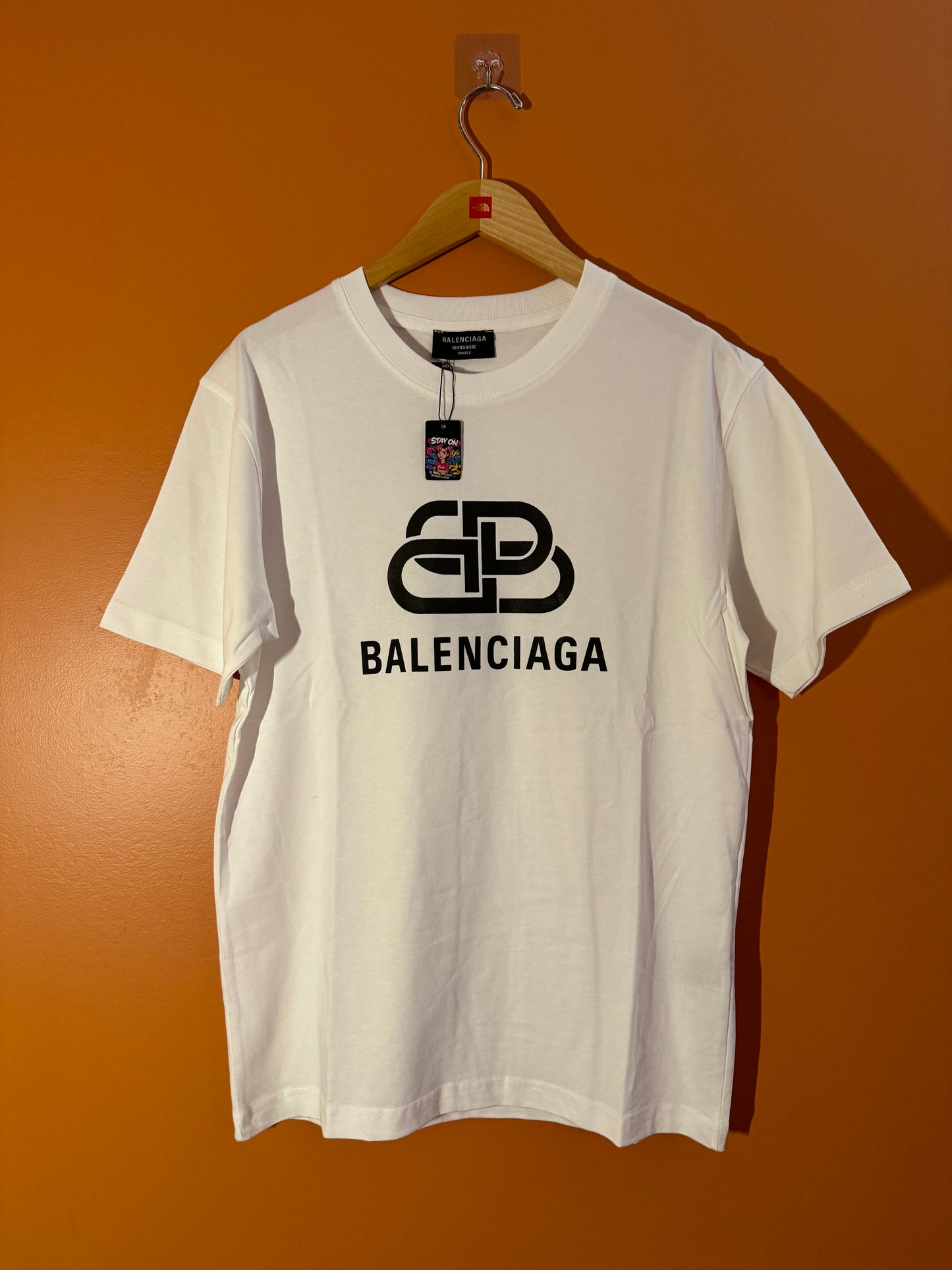 Balenciaga White T-shirt with Iconic Logo