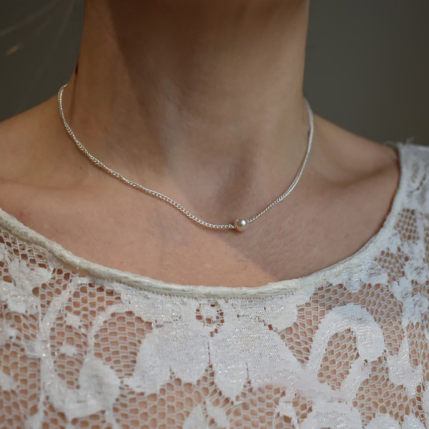 Pearl Pendant Multi-layer Back Chain Necklace