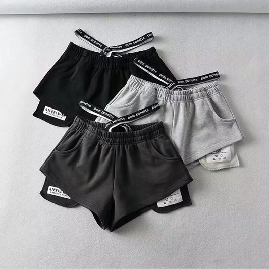 Women's High Waist Running Hot Pants