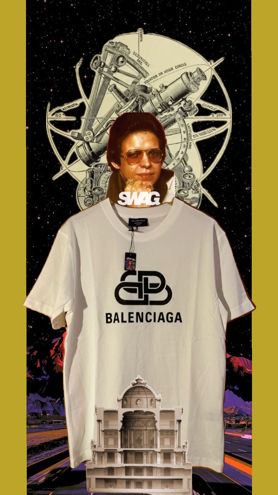 Balenciaga White T-shirt with Iconic Logo