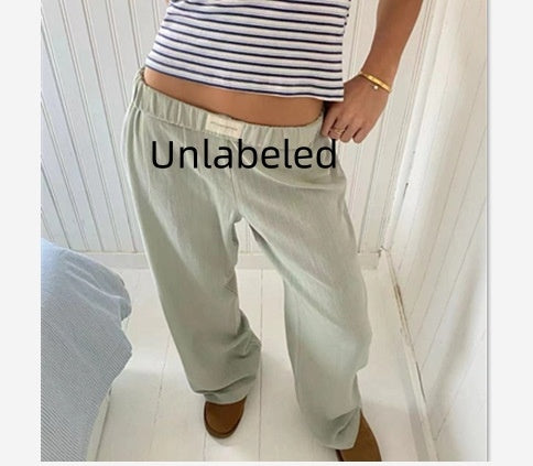 Fashion Casual Striped Trousers Summer Wide Leg Pants Men