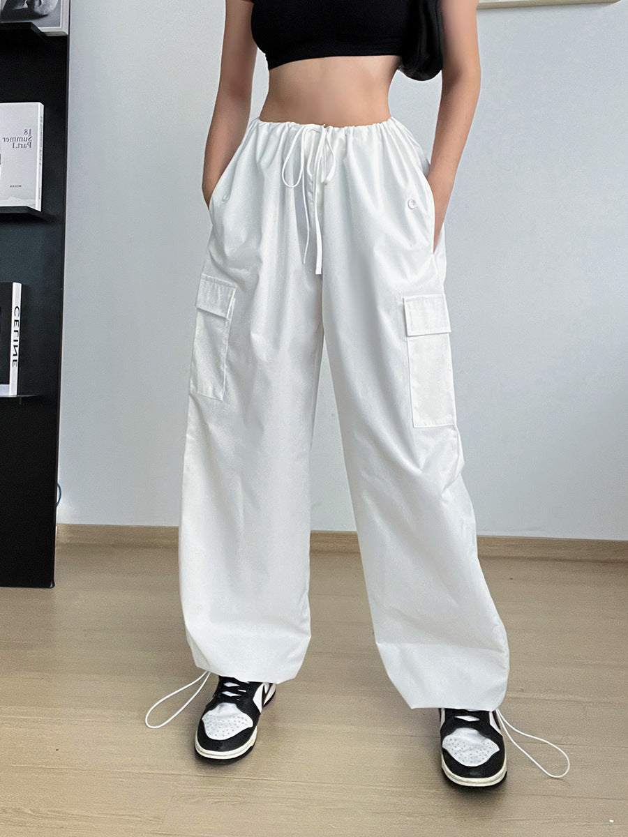 High-waisted Casual Cargo Pants
