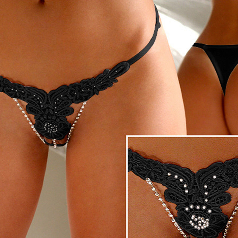 European And American Diamond Thong