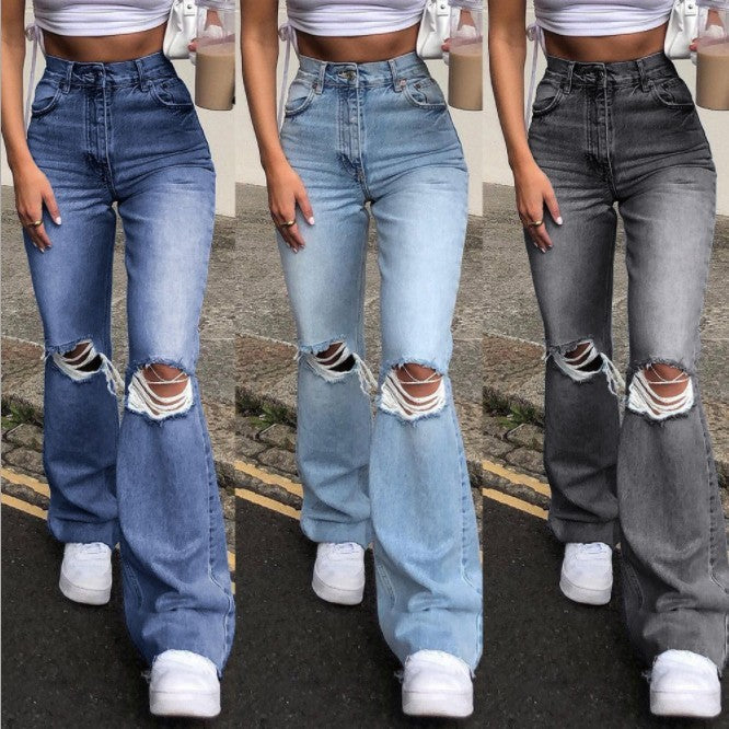 Women's Popular High Waist Wide Leg Jeans