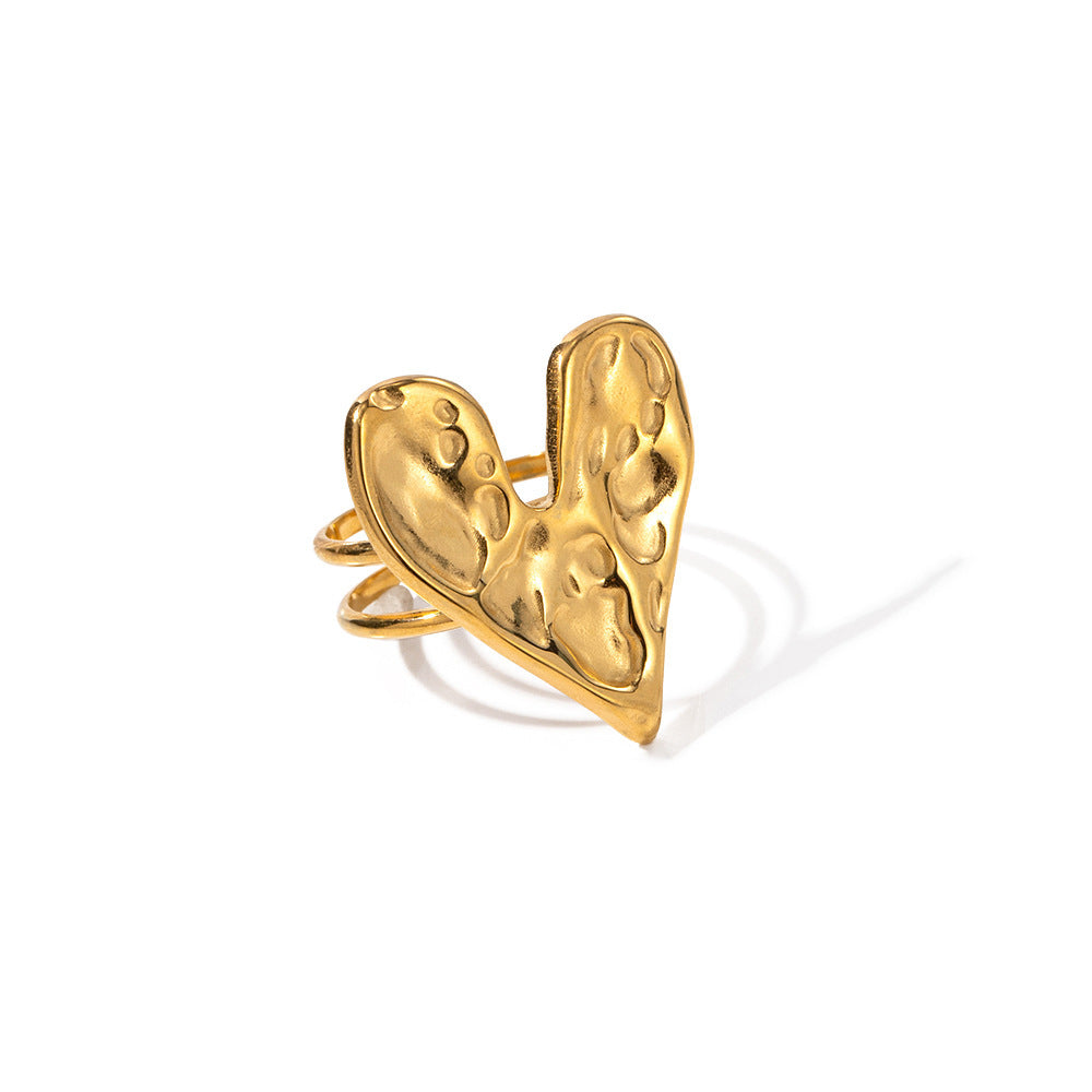 Fashion Retro Lava Love Heart-shaped Ring