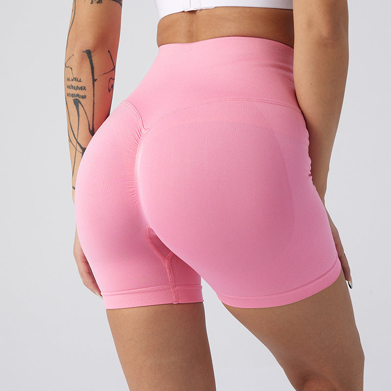 Women's Sports Belly Contracting Cycling Tights Peach Hip Yoga Shorts